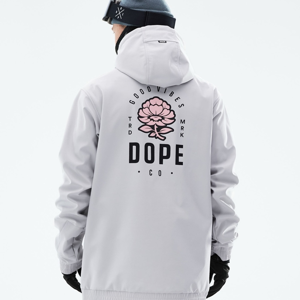 DOPE Yeti Gray Ski Jacket - flower